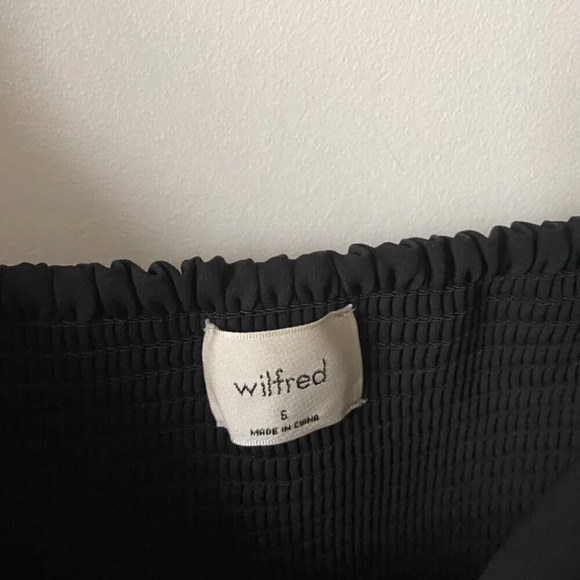 Aritzia Wilfred Novella Dress Long Sleeve Sweetheart Neck Black Size 6 - Picture 6 of 7